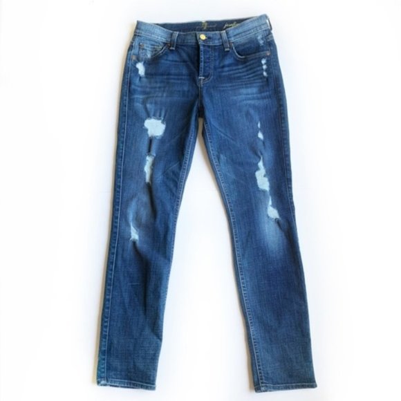 7 For All Mankind Denim - FINAL PRICE SALE - 7FAMK Distressed Skinny Jeans